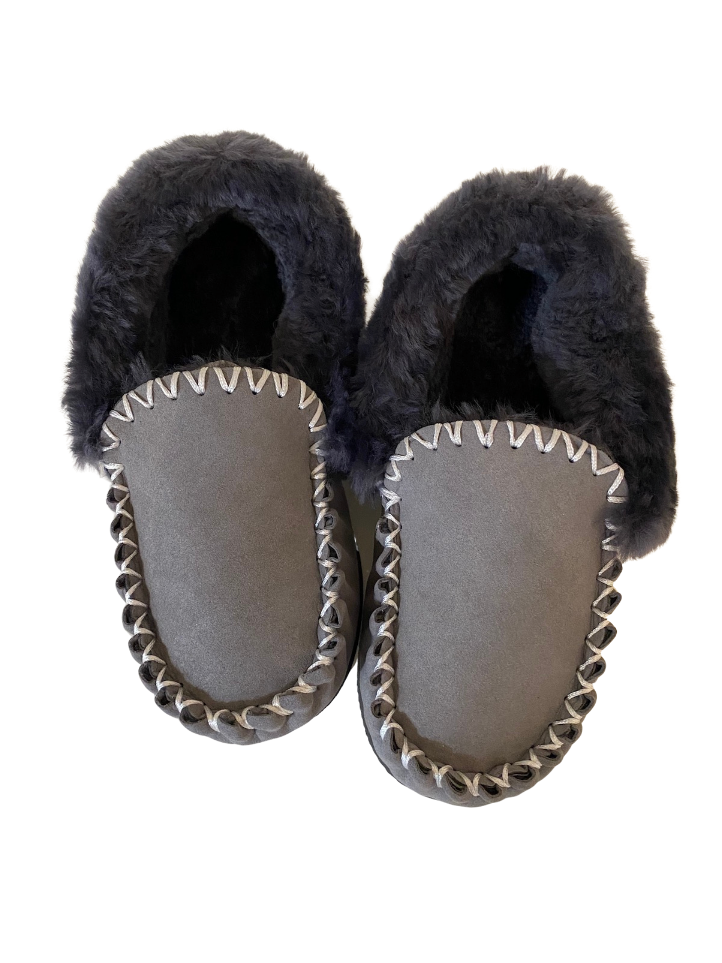 Mens Grey Sheepskin Moccasins for Sale 