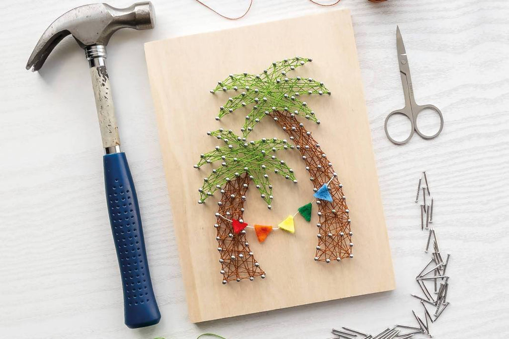 Tropical Palm Trees String Art