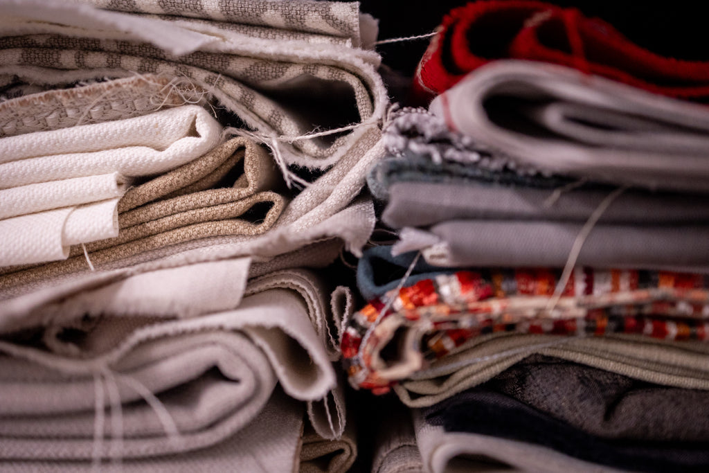 Stack of folded textiles