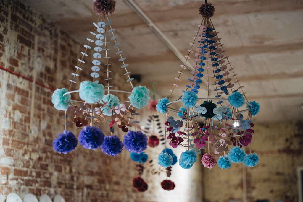 Pajaki chandeliers hanging from the ceiling of the OXO Tower Wharf