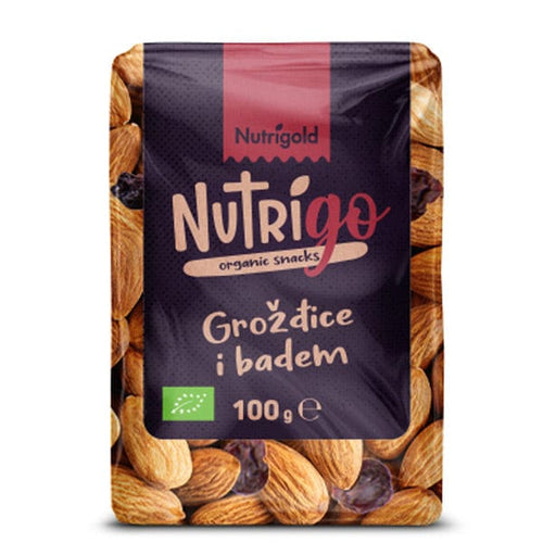 BIO badem & grožđice NutriGo 100g Nutrigold