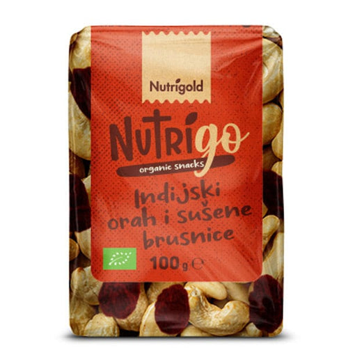 BIO indijski oraščić & sušene brusnice NutriGo 100g Nutrigold