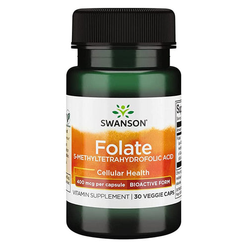 Folat (5-metiltetrahidrofolna kiselina) 400µg Swanson 30 kapsula