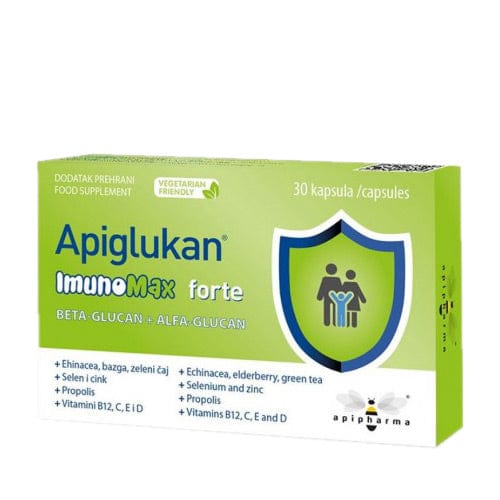 Apiglukan Imunomax Forte Beta-Glukan + Alfa-Glukan 30 kapsula