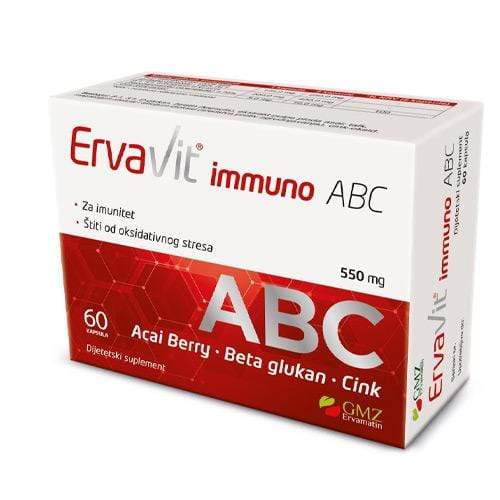 Beta Glukan 550 mg 60 kapsula ErvaVit immuno ABC
