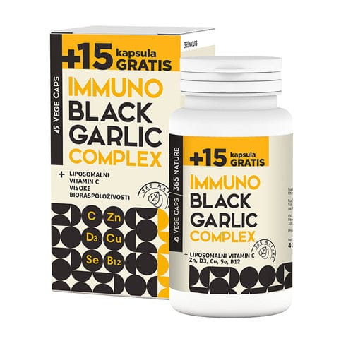 Immuno Black Garlic complex 365 Nature 30 kapsula + 15 kapsula gratis