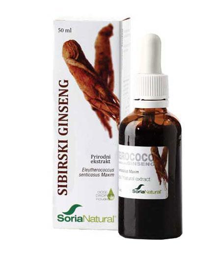 Sibirski ginseng bezalkoholni ekstrakt Soria Natural 50ml