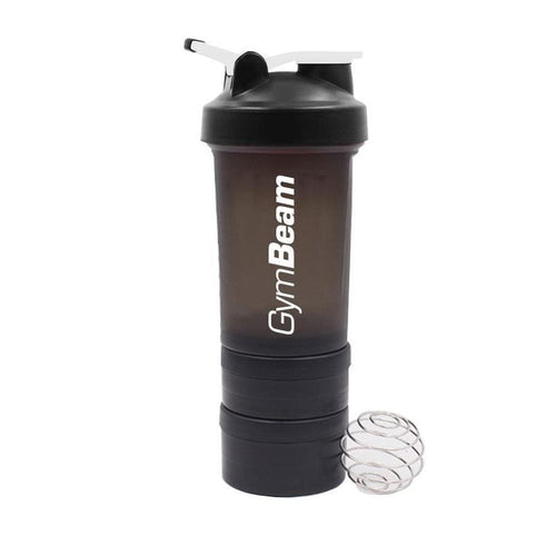 Višekomponentna shaker boca crno bijela GymBeam 600 ml