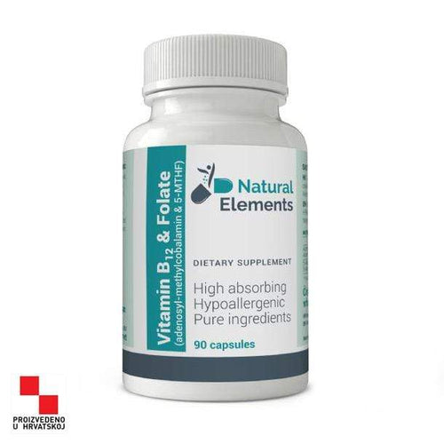 Vitamin B12 & Folate Natural Elements 90 kapsula