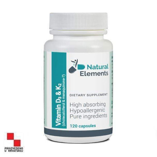 Vitamin D3 & K2 Natural Elements 120 kapsula