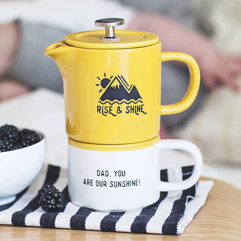 Stackable Cafetiere and Coffee Mug - Personalise this gift