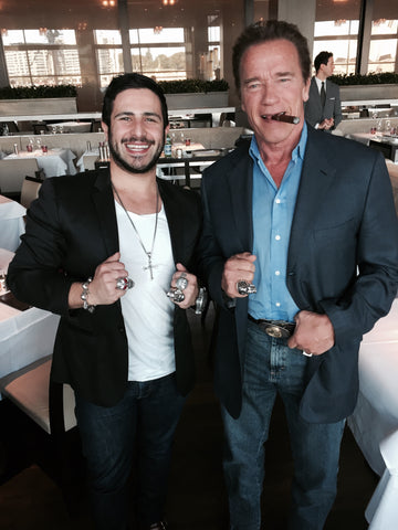 Arnold Schwarzenegger and Anthony Troiano Skull Ring AJT Jewellery 