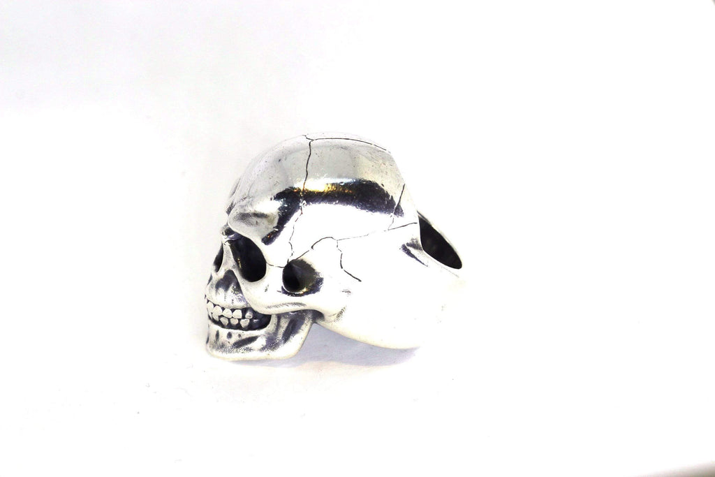 Silver Anatomical Skull Ring