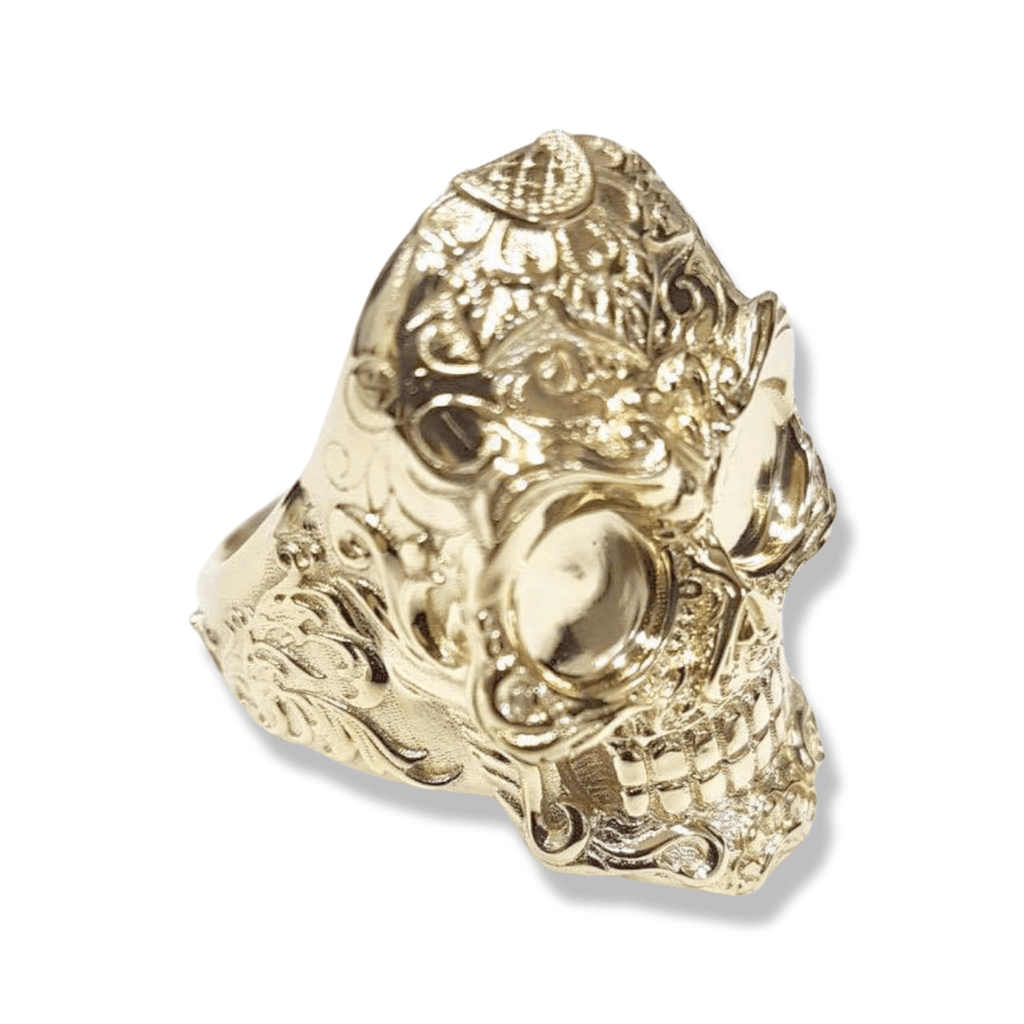 gold skull pinky ring