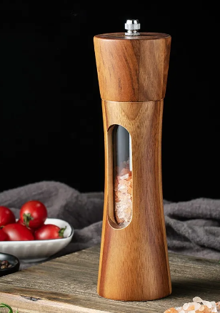 classy wooden spice grinder
