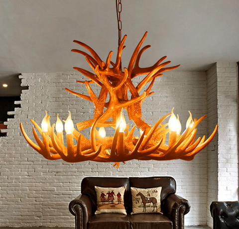 deer rack chandelier