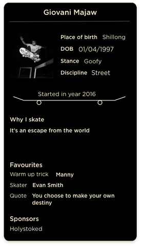 Giovani Majaw Skater Profile