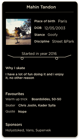Mahin Tandon Skater Profile