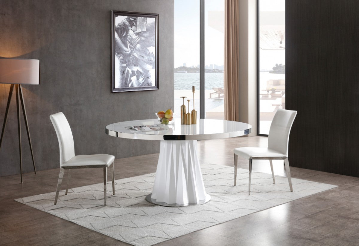 Cabaret Modern White Round Dining Table Home Decor By Sofadreams