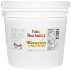 Image of Organic Palm Shortening from Tropical Traditions. Palm shortening is a healthy subsitute in your favoite bisquit recipes for hydrogenated shortening.