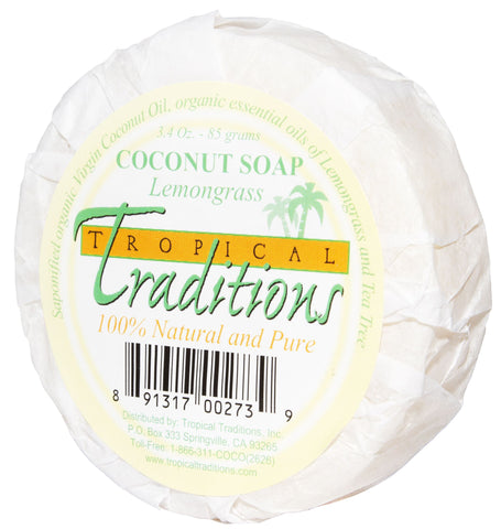 Unscented Coconut Soap - 1 Bar - 3.5 oz.