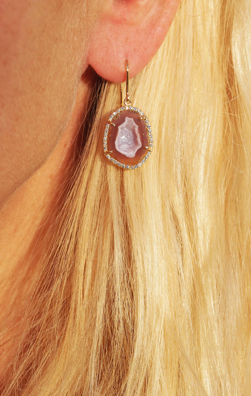 ALISON earrings, grey/pink/lila