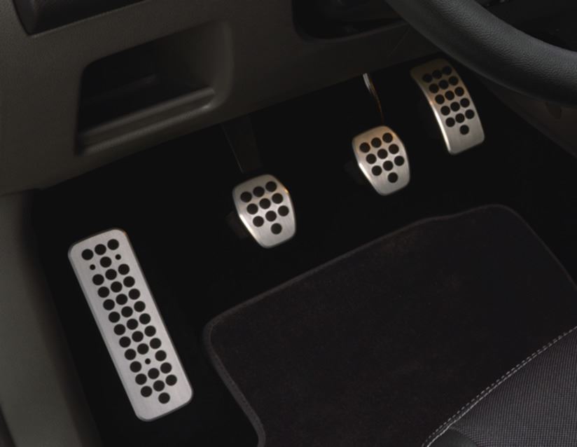 ANRAM Auto Fußpedalabdeckung für Ford Fiesta MK8 Ecosport 2012-2023 Puma  2019-2023,Edelstahl Antirutsch Gaspedale verschleißfeste Innere Beschützen