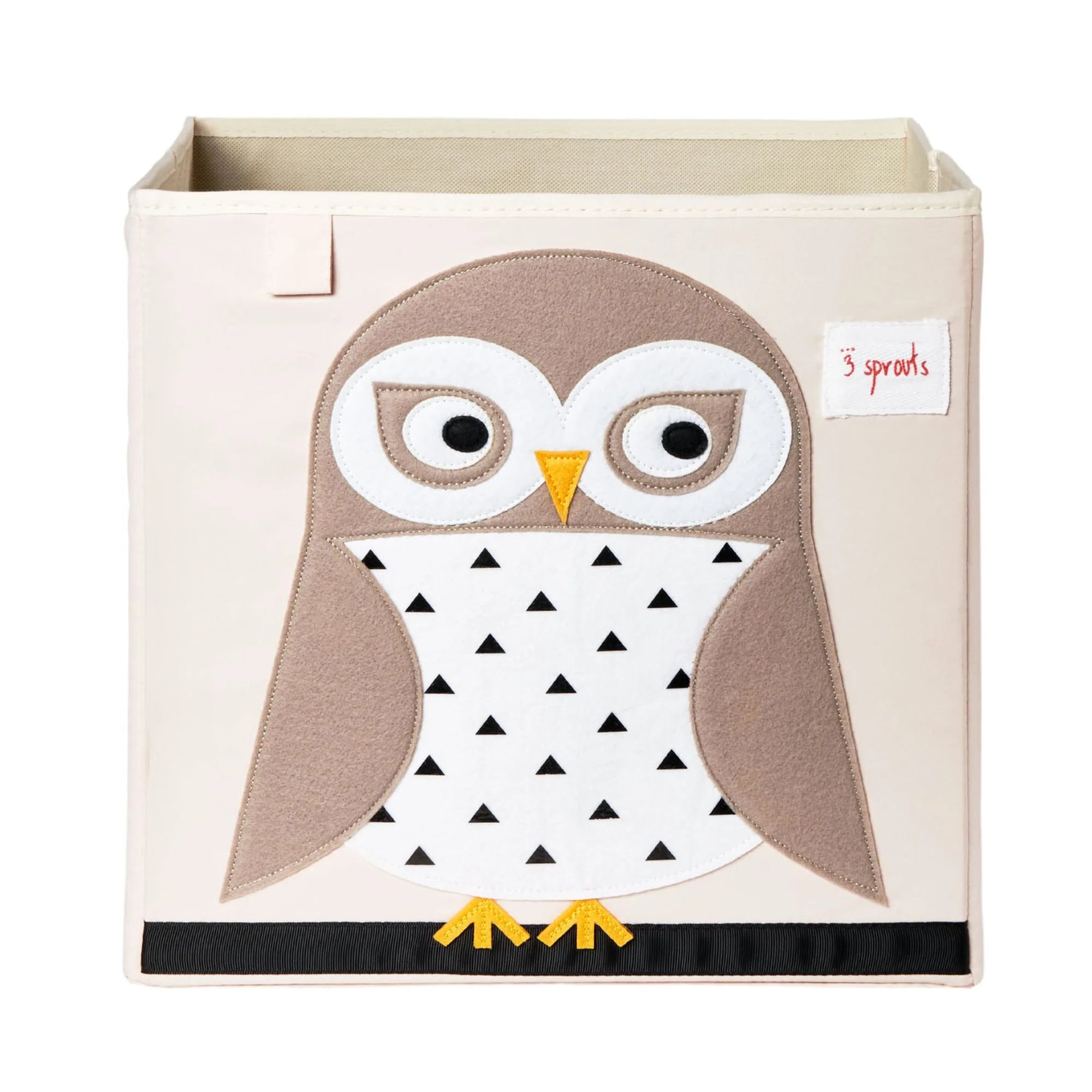An image of 3 Sprouts Storage Box (Owl) – Cute Kids' Storage Solution