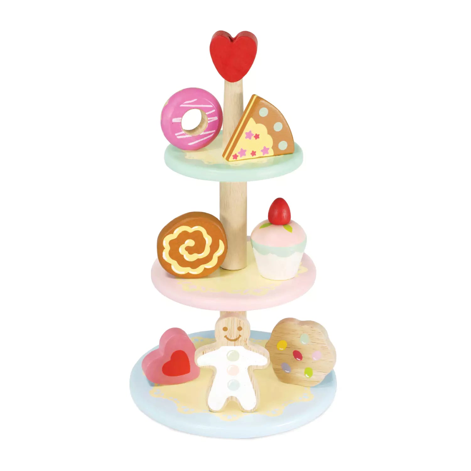 An image of 3 Tier Wooden Toy Cake Stand | Buy Now