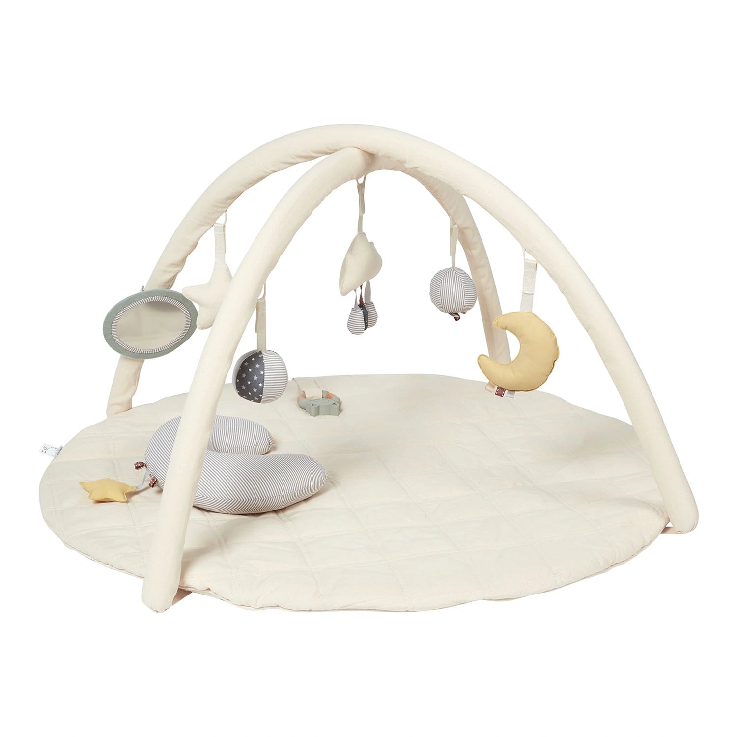 An image of Award-Winning 5-in-1 Organic Baby Play Mat with Toys