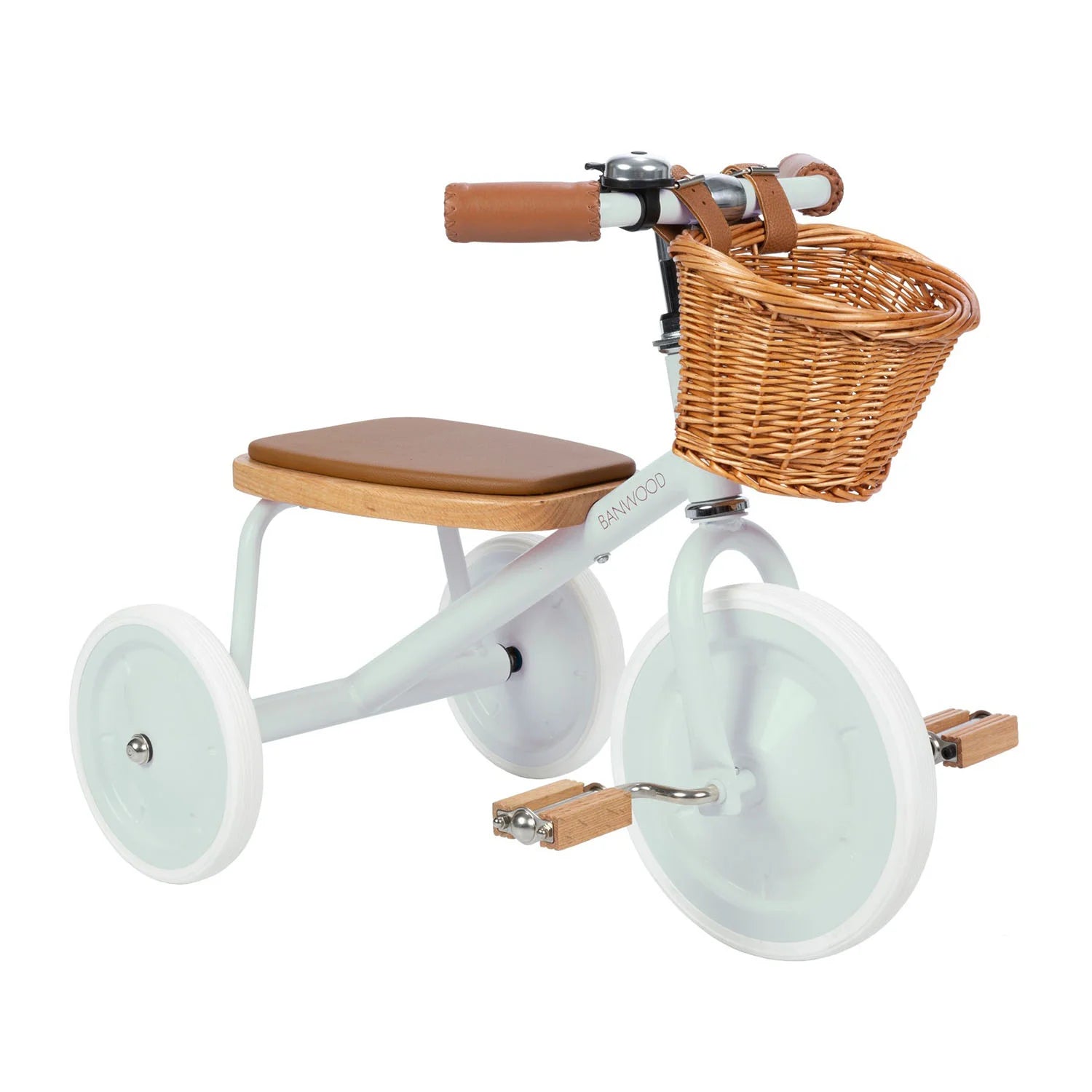 An image of Banwood Buy Banwood Vintage Trike (Pale Mint) – Classic Toddler Tricycle