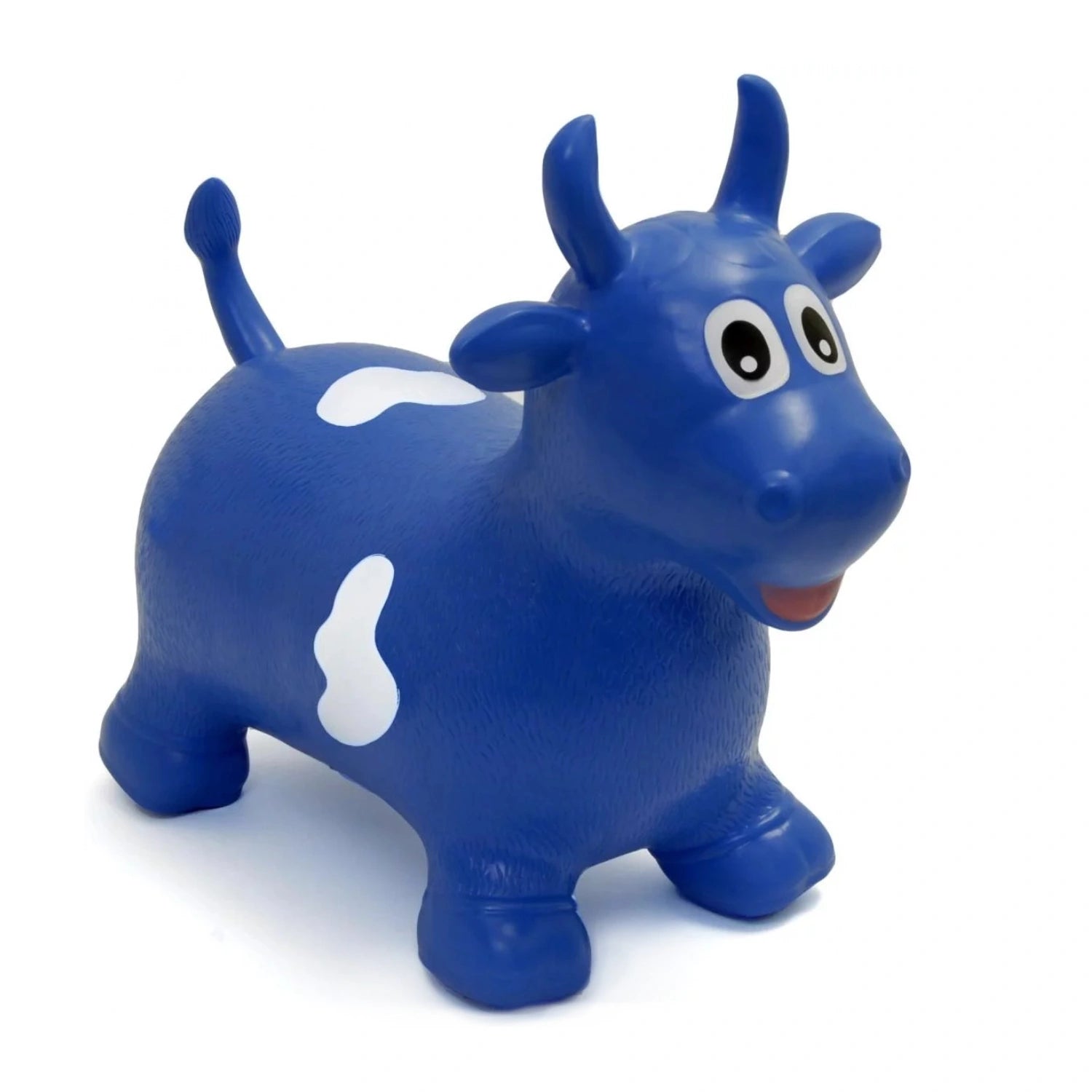 An image of Buy Happy Hopperz Bouncy Kids Ride On Toys - Inflatable Blue bull