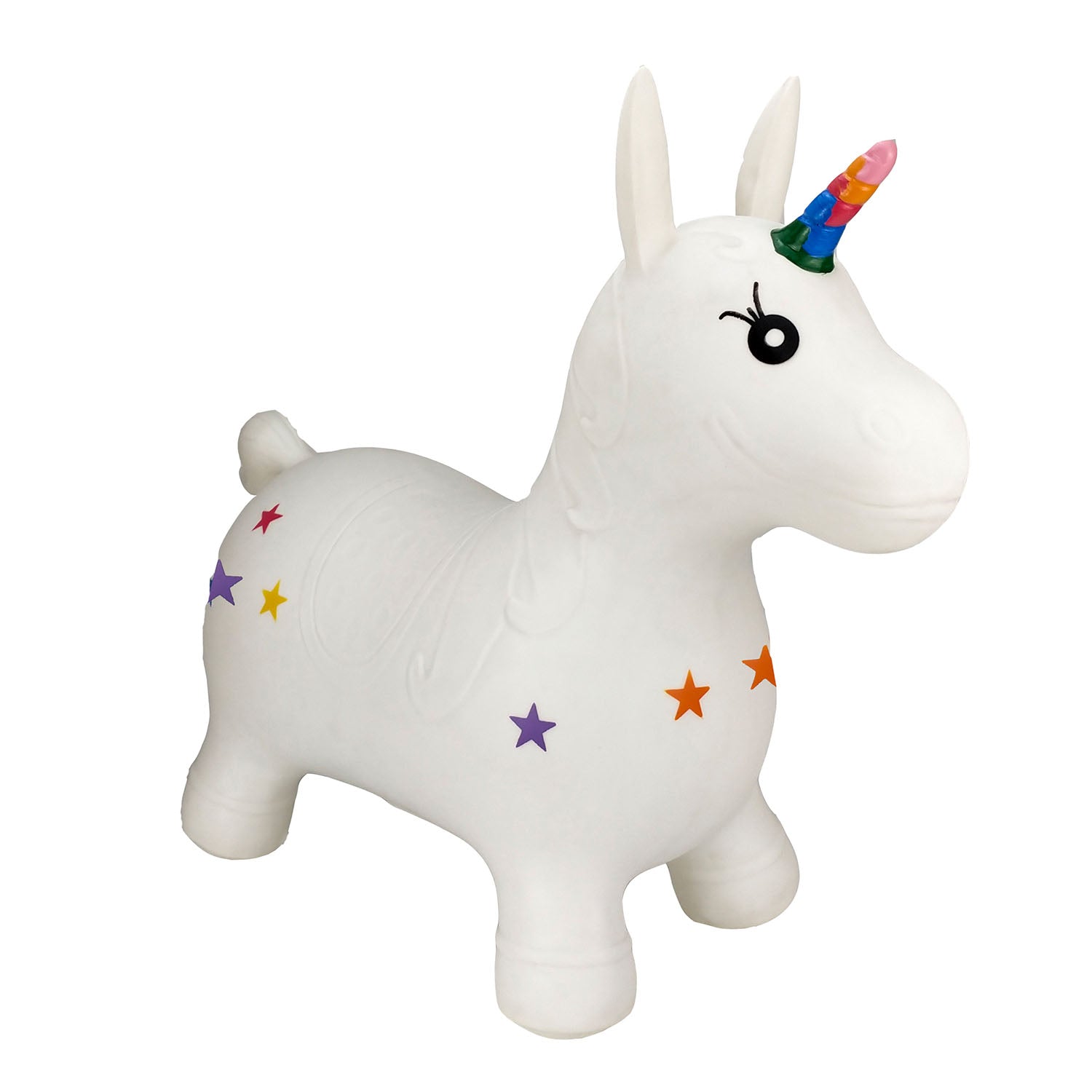 An image of Buy Happy Hopperz Bouncy Kids Ride On Toys - Inflatable Rainbow Unicorn