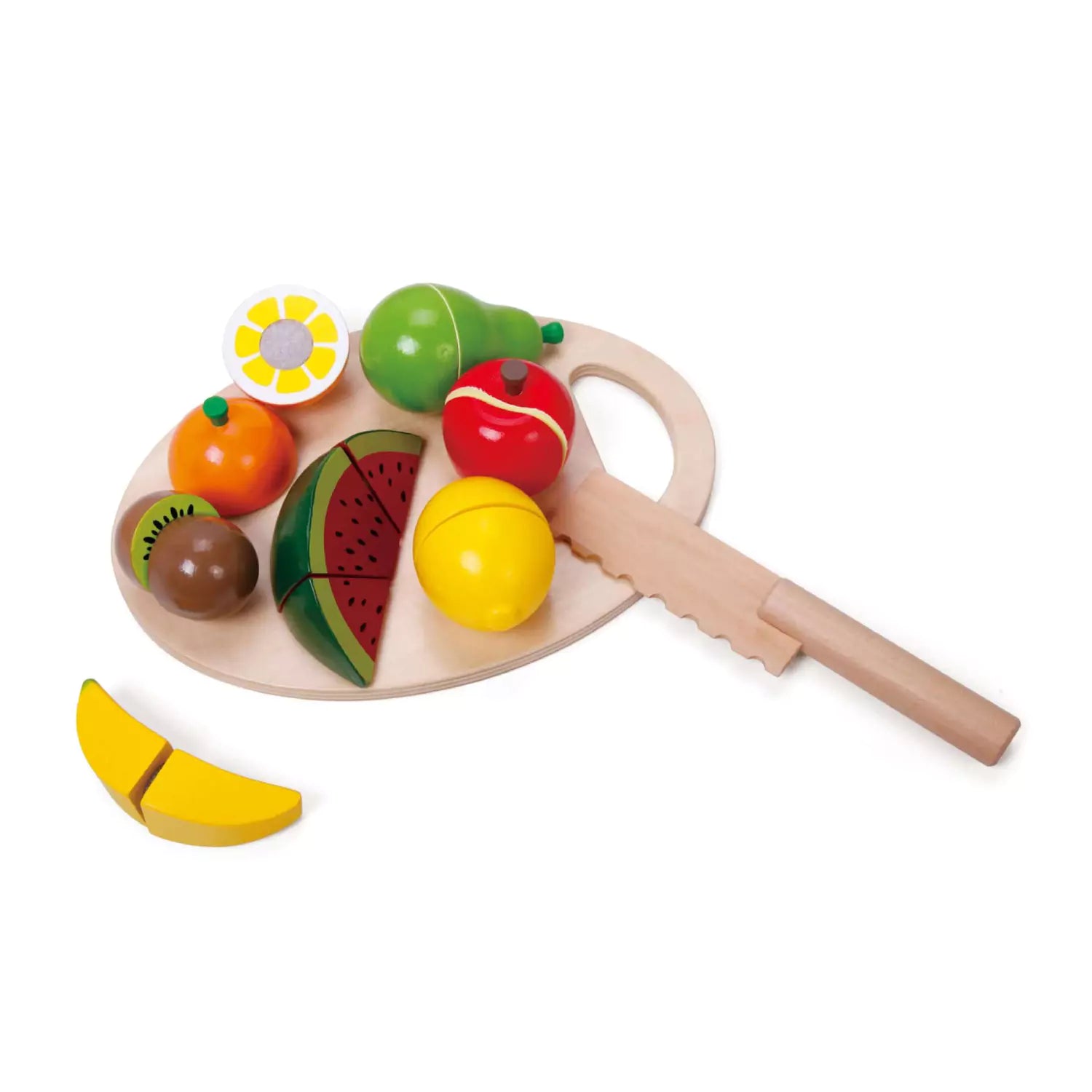 An image of Wooden Cutting Toy Set - Fruit & Veg - Fruit Puzzle Fruit Set