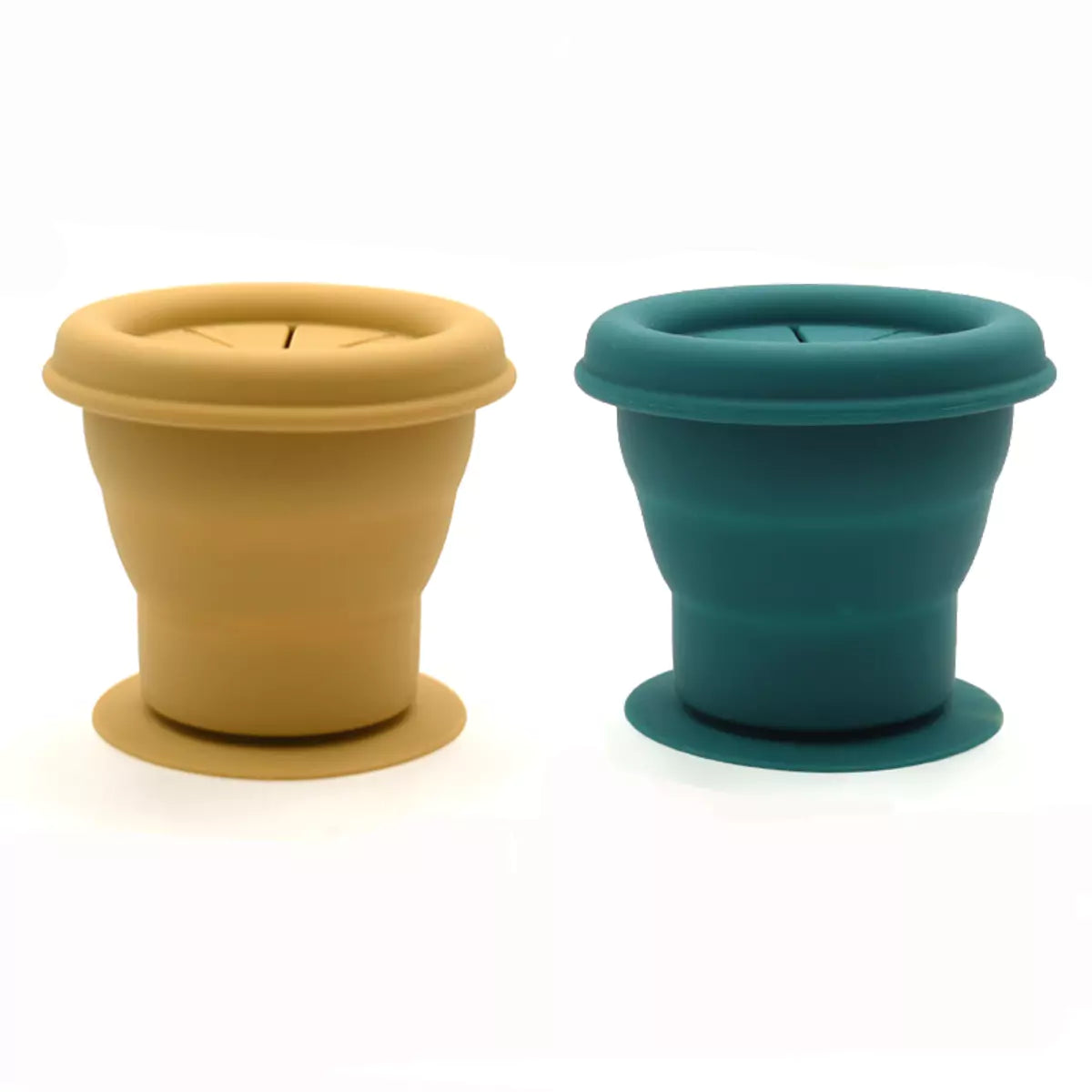 An image of Allis Baby Collapsible Silicone Snack Pots (2 Pack)