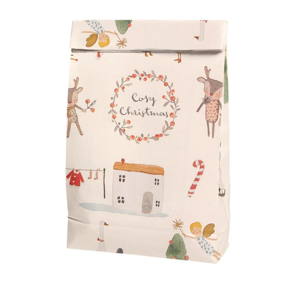An image of Maileg Gift Bag - Off White Cozy Christmas Bag | Maileg