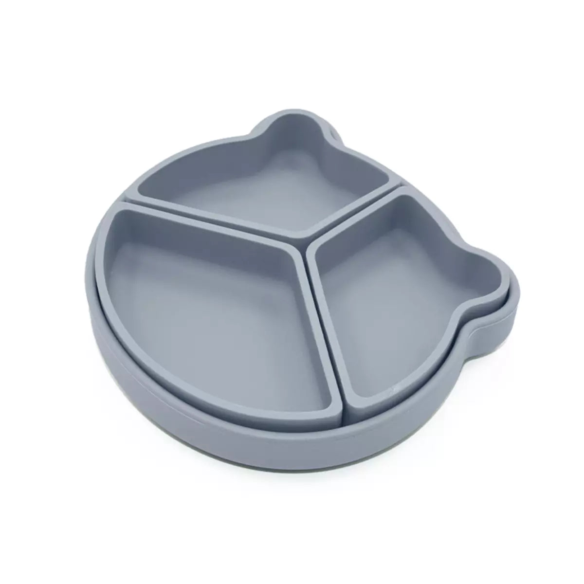 An image of Allis Divided Plate with Lid - Mess-Free Mealtime for Babies