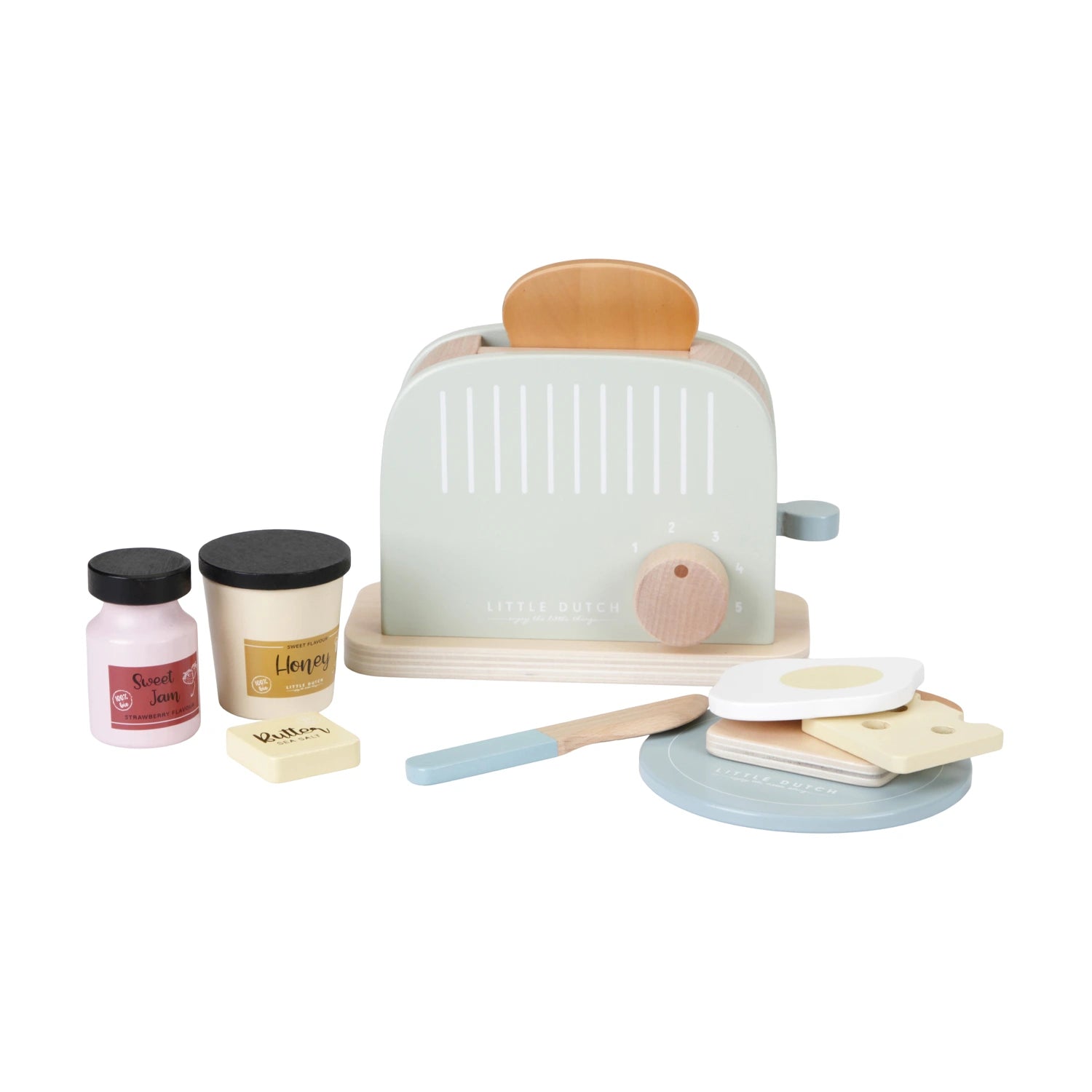 An image of Little Dutch Wooden Toaster Set