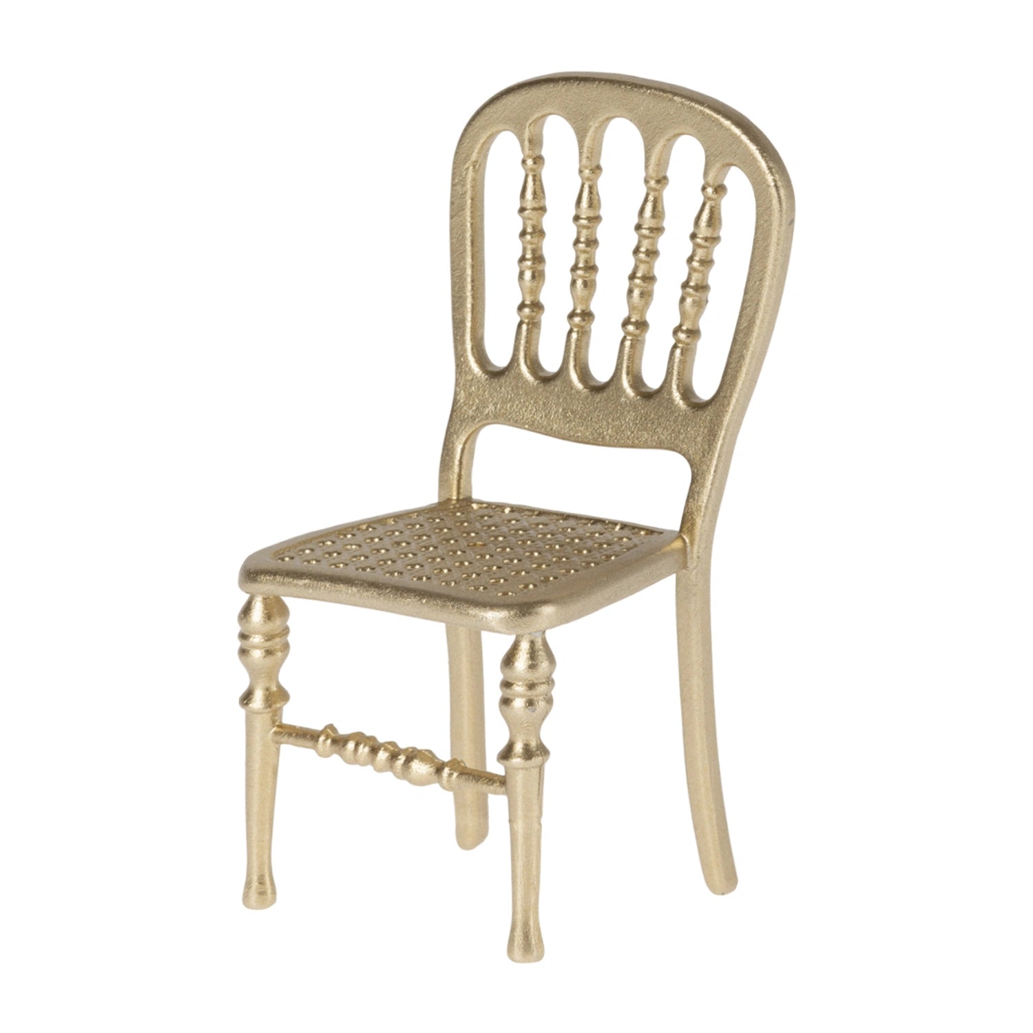 An image of Maileg Gold Chair for Mice - Dollhouse Furniture