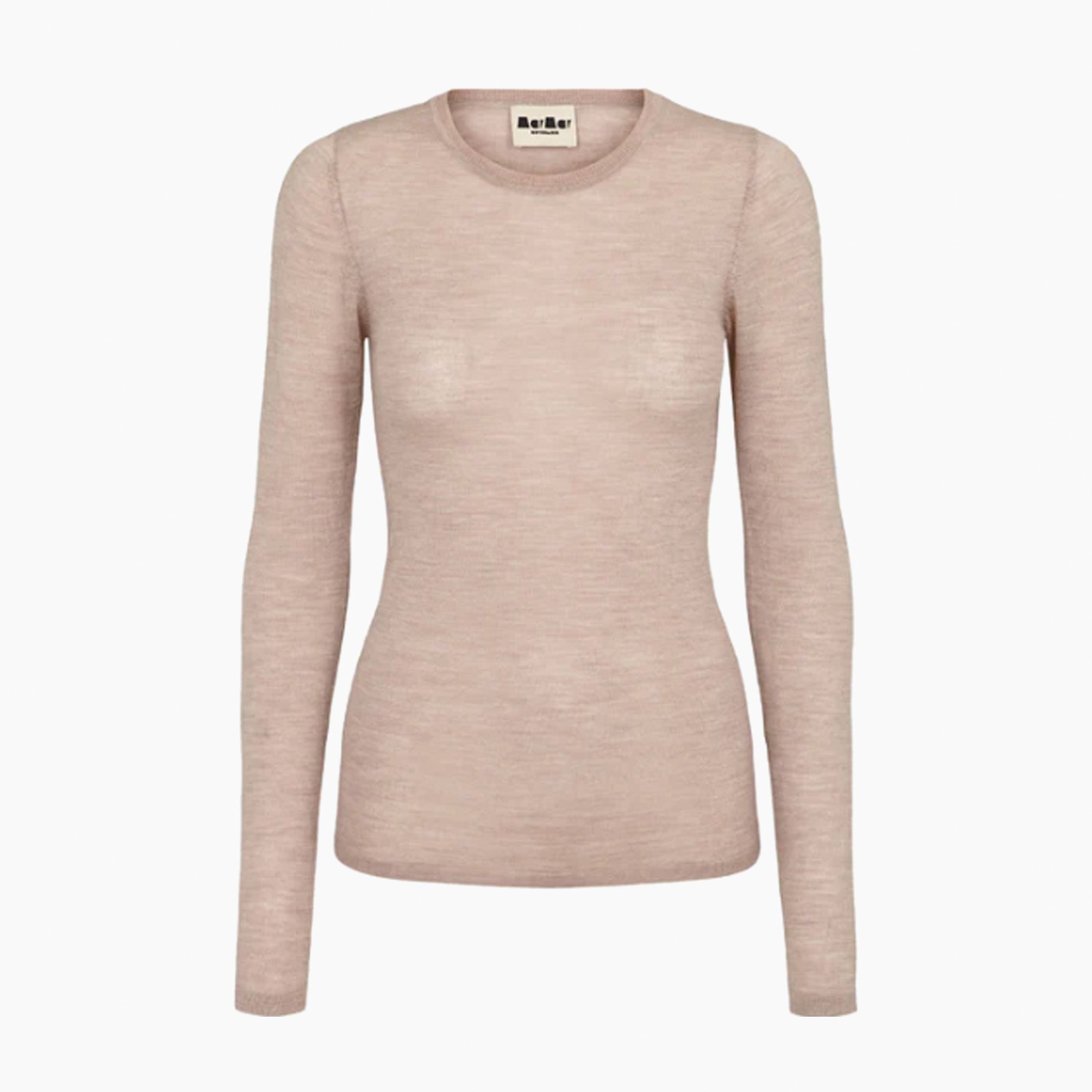 An image of Buy MarMar Copenhagen Tanne W Blouse at Small Smart UK Nougat Melange / Medium