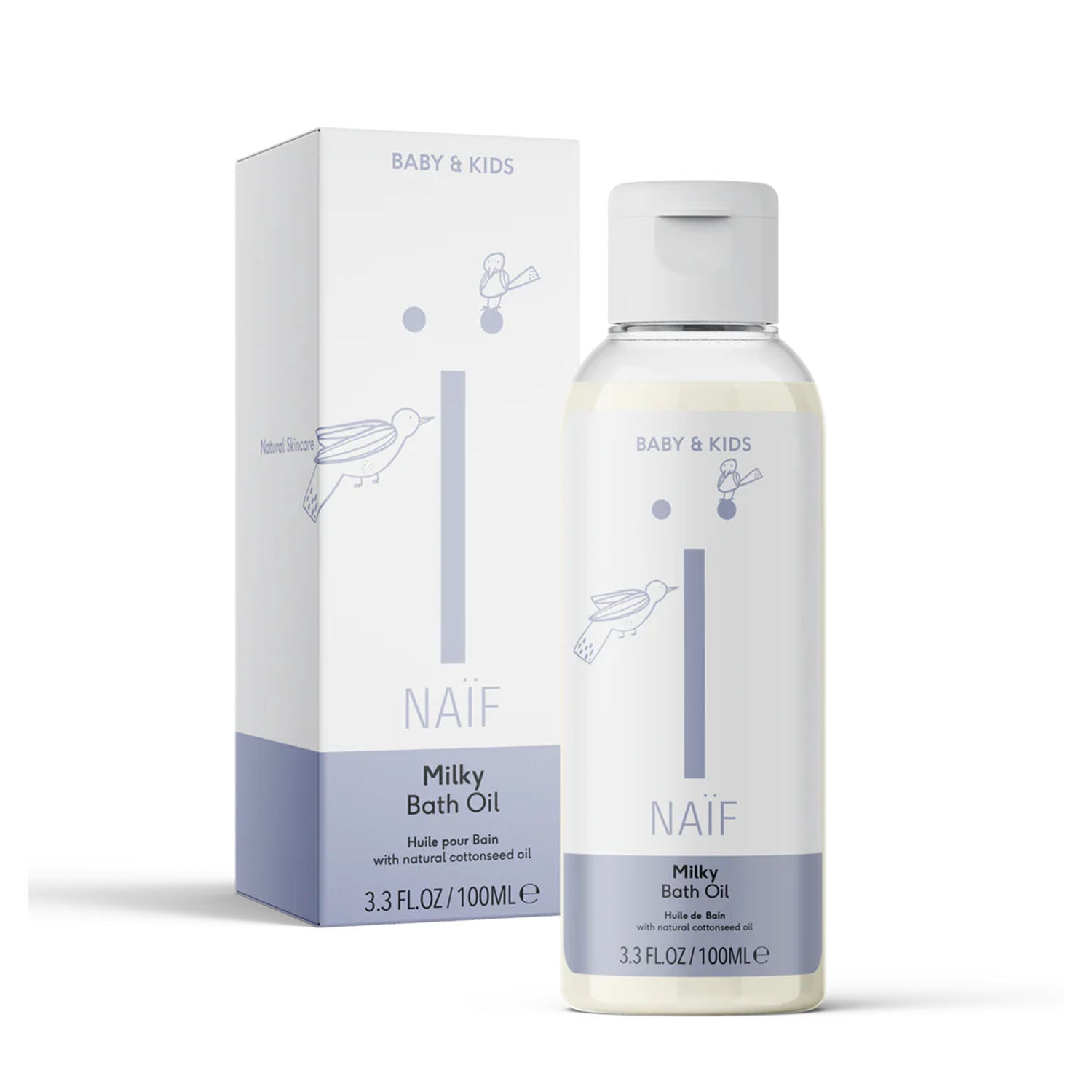 An image of Baby Oil - NAIF Milky Bath Oil - 100ml | NAIF