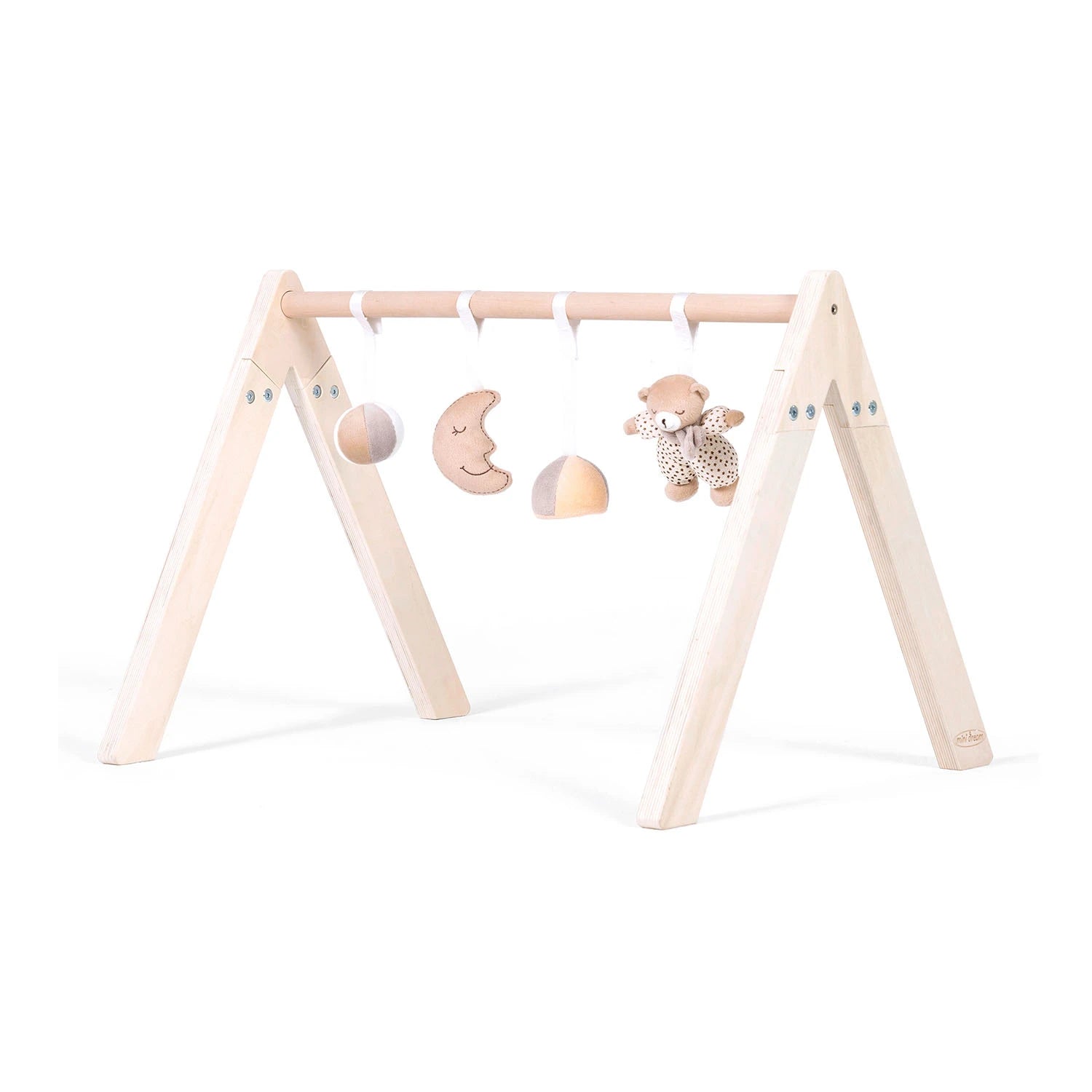 An image of MiniDream Wooden Baby Gym Celestial Dreams - Moon & Star
