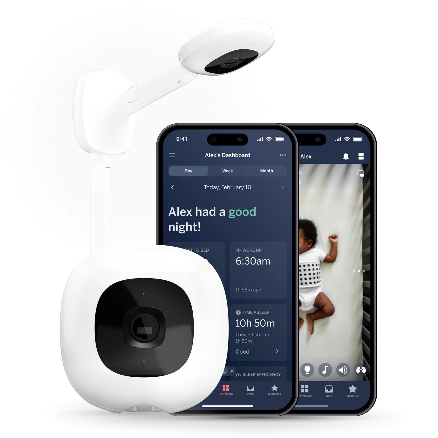 An image of Nanit Pro Camera with Wall Mount - Overhead Baby Monitor