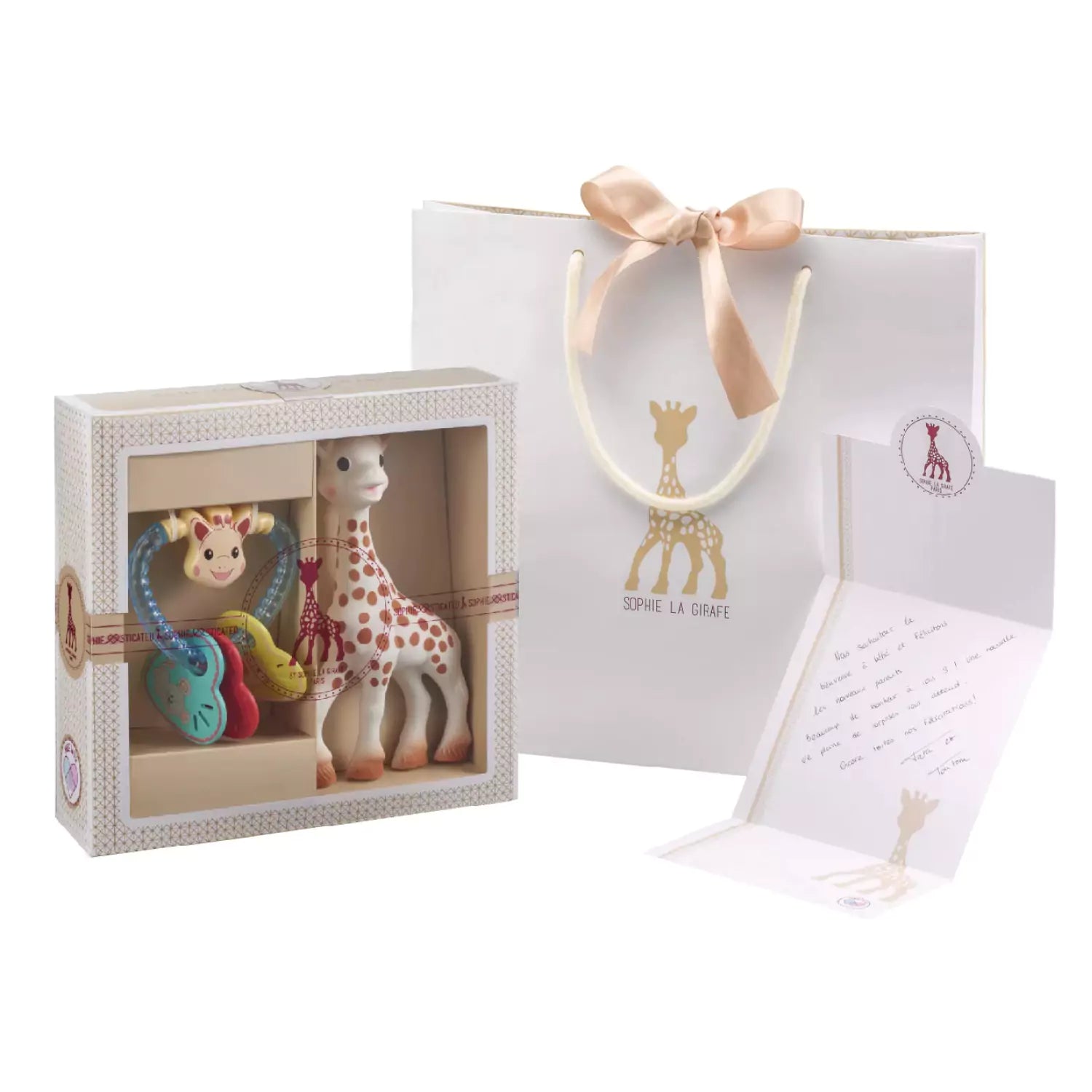An image of Gift Set - Teething & Rattle Newborn Gift | Sophie La Girafe