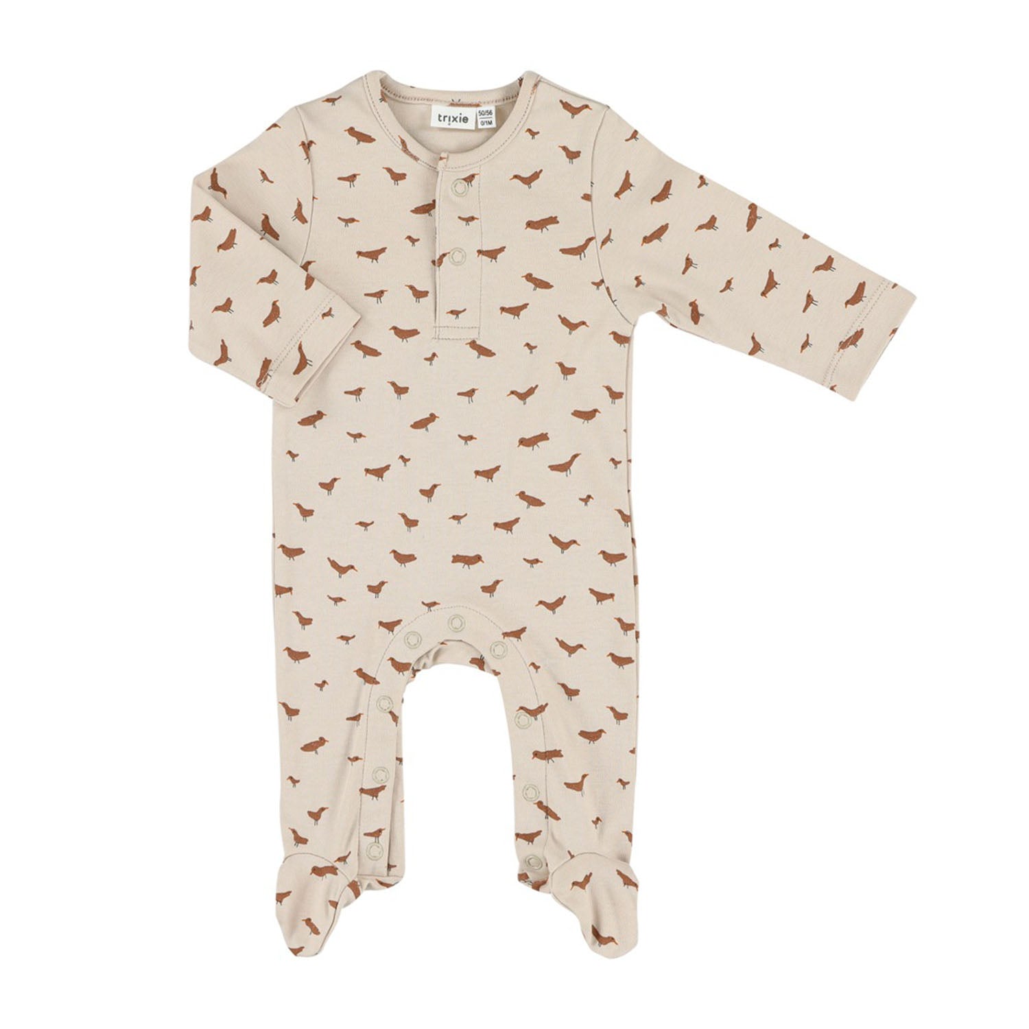An image of Buy Trixie Onesie with Feet - Babbling Birds 62/68CM - 3/6M