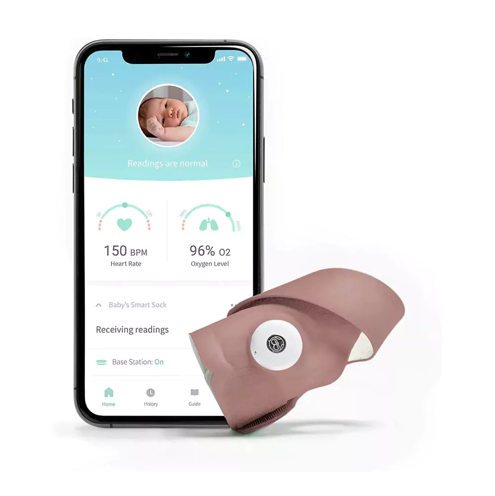 An image of Buy Owlet Smart Sock 3 - Ultimate Baby Monitor Dusty Rose