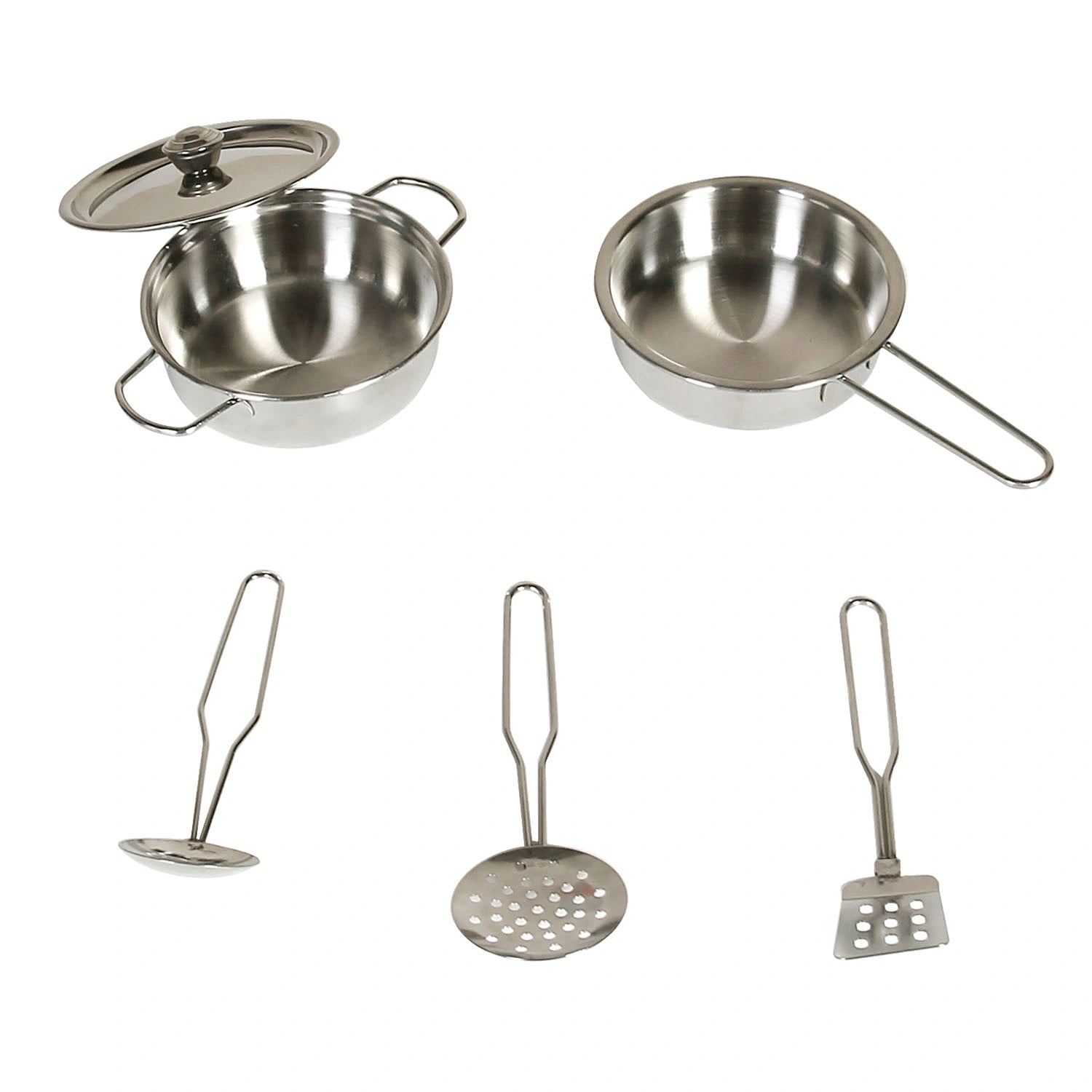 An image of Signature Play Kitchen Accessories – 5Pcs Set (Pots, Pans, & Utensils)