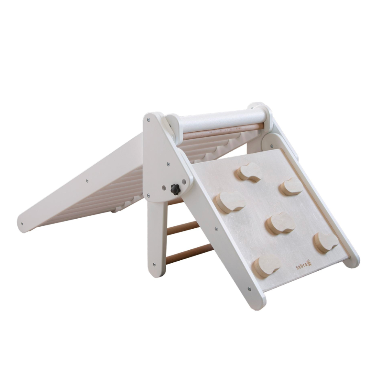 An image of Wooden Climbing Triangle and Bed - Activity Toys | Sebra