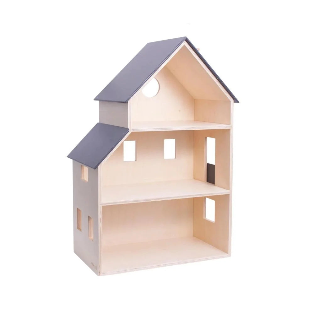 An image of Wooden Dollhouse - Pretend Play - Wooden Toys | Sebra