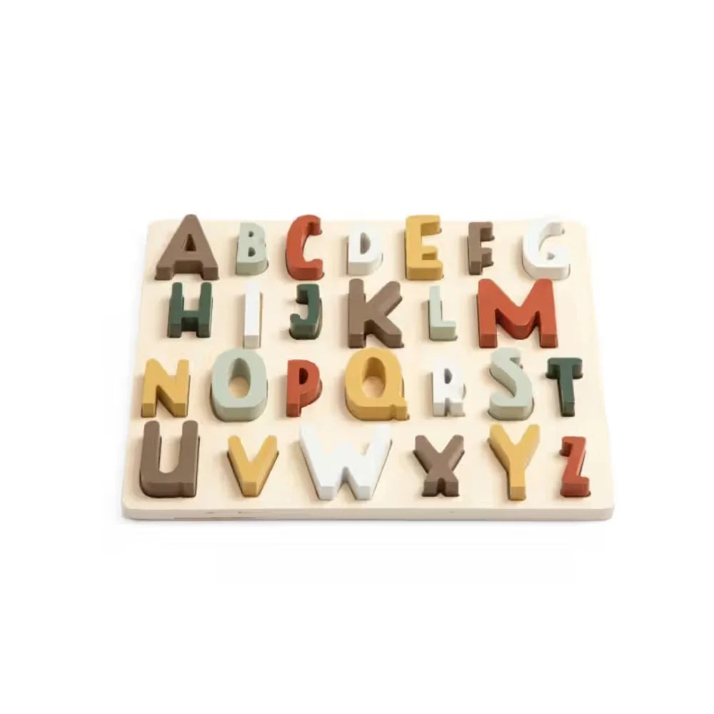 An image of Wooden Alphabet Letters - Wooden ABC Puzzle - Sebra